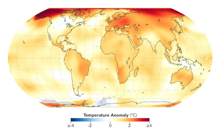 año 2019 fue el segundo año más caluroso
