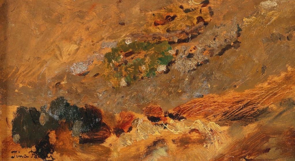 Tina Blau Stones, Soil, Grasses, Oil Study For The Painting An Der Friedhofsmauer 800